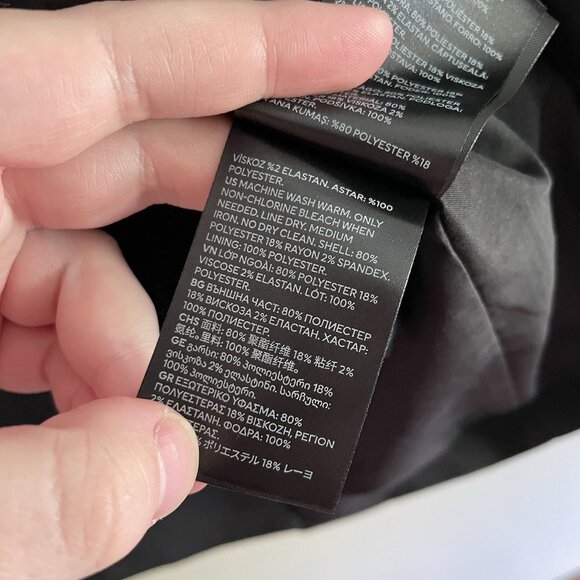 H&M Divided Women S Black Twill Career Oversized Single Breasted Blazer NWT - Picture 10 of 11